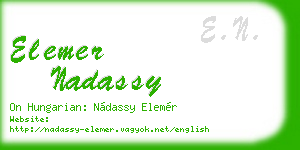 elemer nadassy business card