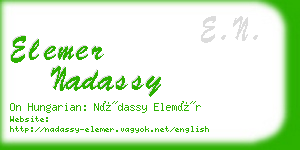 elemer nadassy business card